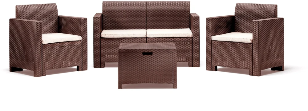 Lauko baldų komplektas Gardena Bica Sodo baldų komplektas Set Nebraska 2 ruda