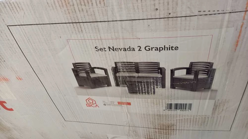 Lauko baldų komplektas Bica Sodo baldų komplektas Set Nevada 2 pilka