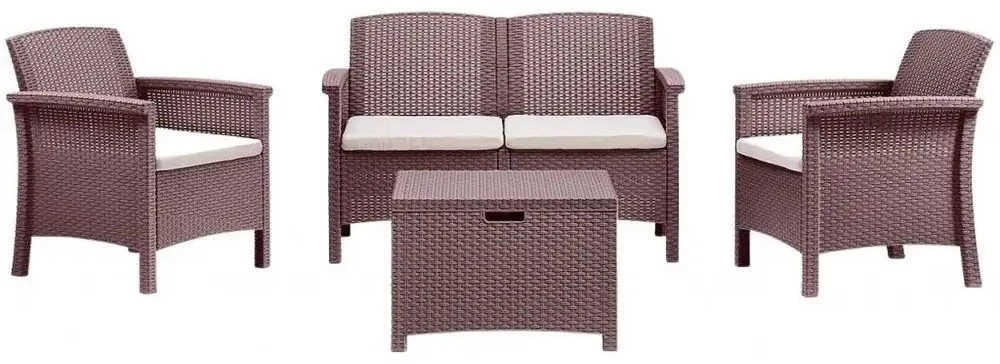 Lauko baldų komplektas Gardena Salon Resina Venezia 4pcs Marron