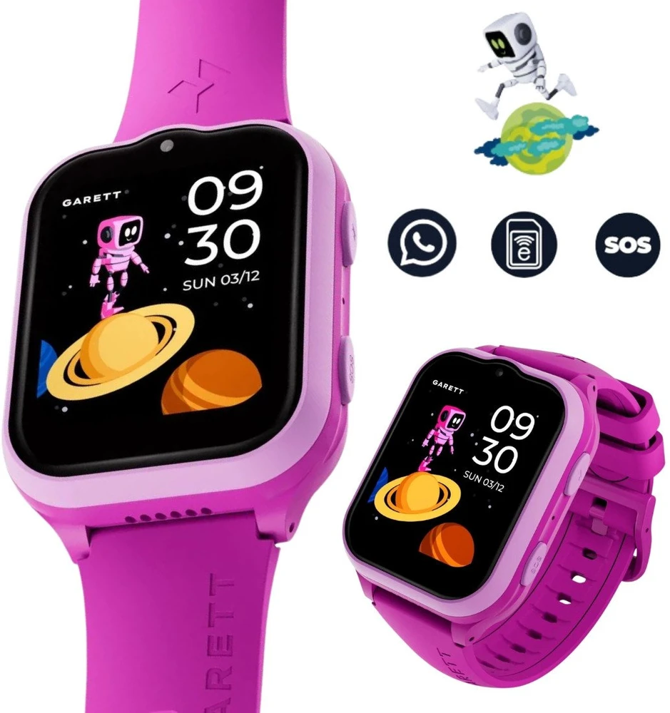 Išmanusis laikrodis vaikams Garett Kids eSim 4G, Rožinis