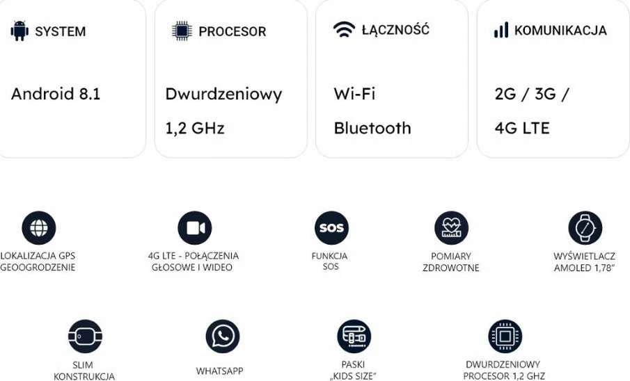 Vaikiškas išmanusis laikrodis Garett Kids Vibe 4G, su lietuvišku meniu, mėlynas
