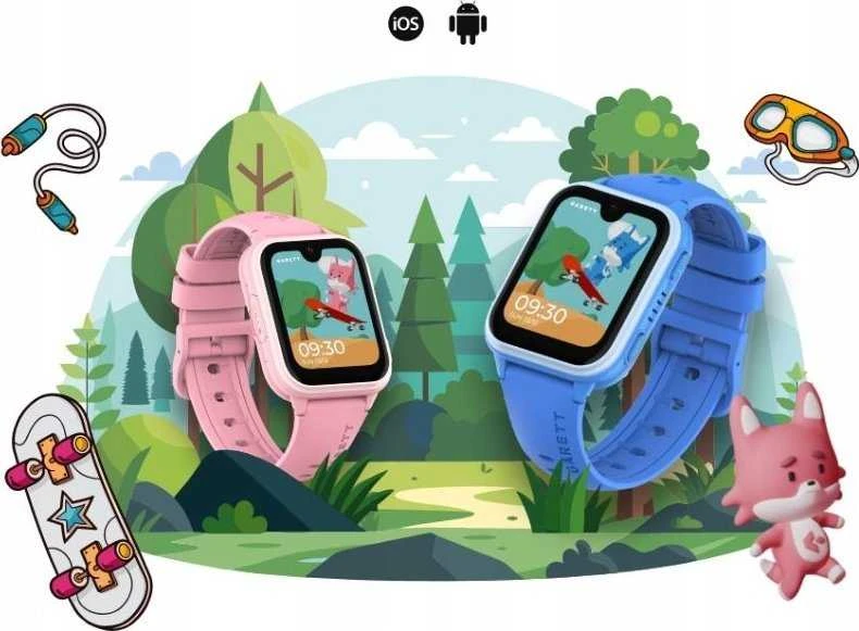 Vaikiškas išmanusis laikrodis Garett Kids Vibe 4G, su lietuvišku meniu, mėlynas