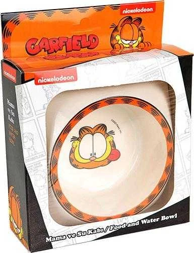 Garfield dubenėlis su melaminy dla kota balta