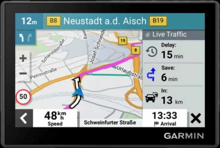 „Garmin Drive 53“, tiesioginis eismo stebėjimas su išmaniojo telefono programėle