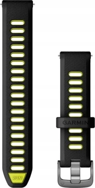 Garmin Forerunner 265S laikrodžio apyrankė, juoda/geltona, 18 mm