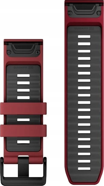 Garmin QuickFit 26mm Silikoninės laikrodžių apyrankės, Tamsiai raudona/grafitas