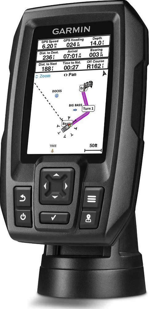 Garmin STRIKER 4 Žuvies ieškiklis su dviejų spindulių keitikliu