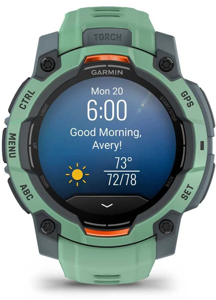 Išmanusis laikrodis Garmin Instinct 3 AMOLED 45 mm, Neotropinio dizaino su neotropinio dizaino dirželiu