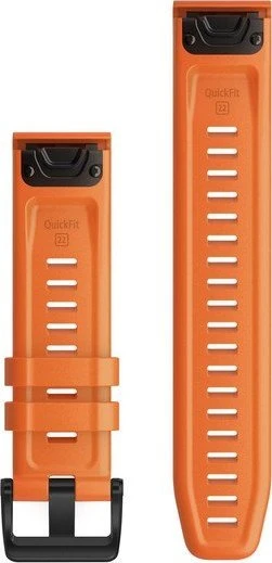 Išmaniojo laikrodžio Garmin greitai atsegamas, silikoninis dirželis, Oranžinės spalvos, 22mm