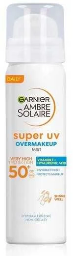 Garnier Ambre Solaire Super UV Protection Mist SPF 50 Apsauginė veido dulksna, 75 ml