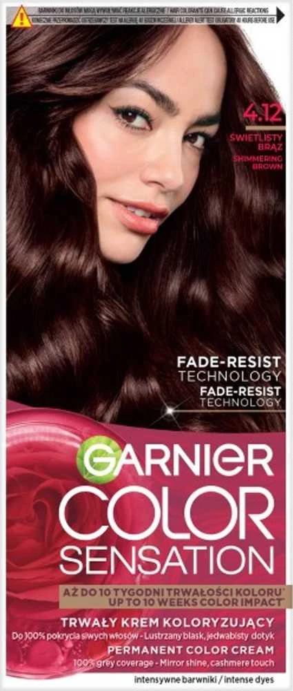 Garnier plaukų dažai 4.12 - pakuotė su modeliu
