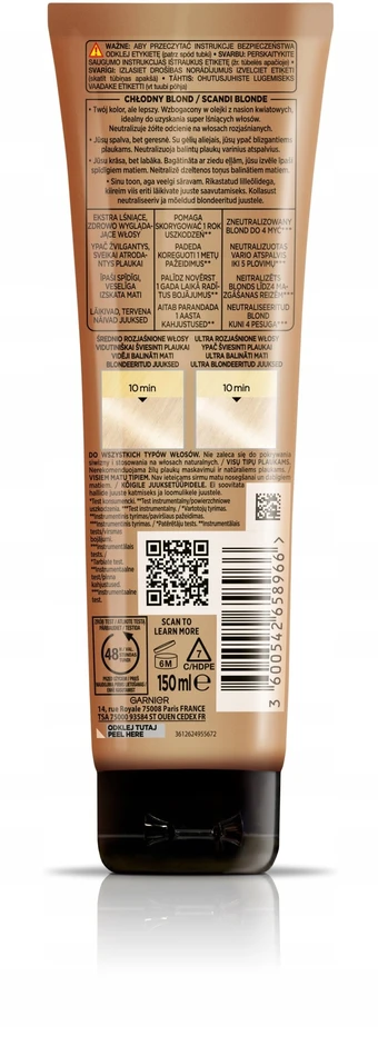 Garnier Olia Gloss Cool Skirtas šviesiems plaukams plaukų dažymo kaukė-tonikas 150ml