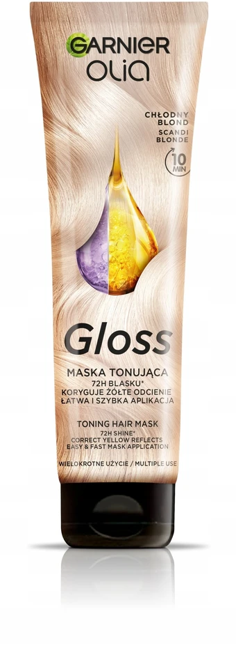 Garnier Olia Gloss Cool Skirtas šviesiems plaukams plaukų dažymo kaukė-tonikas 150ml