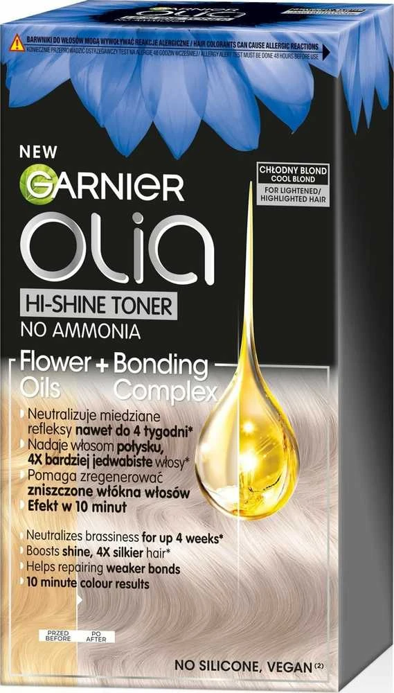 Garnier Olia Hi-Shine Toneris 9.1 Cool Skirtas šviesiems plaukams