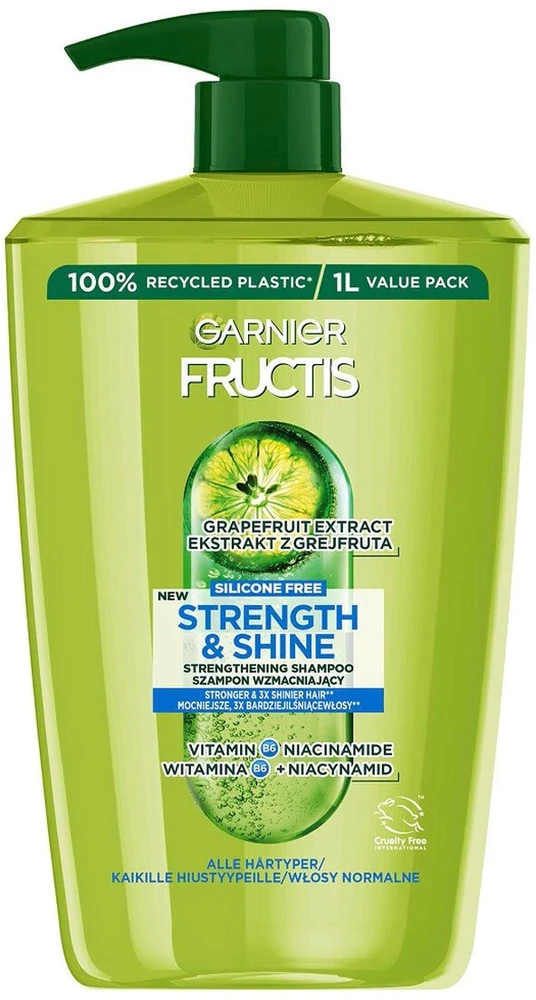 Garnier Fructis Strength & Shine Šampūnas moterims, 1000 ml