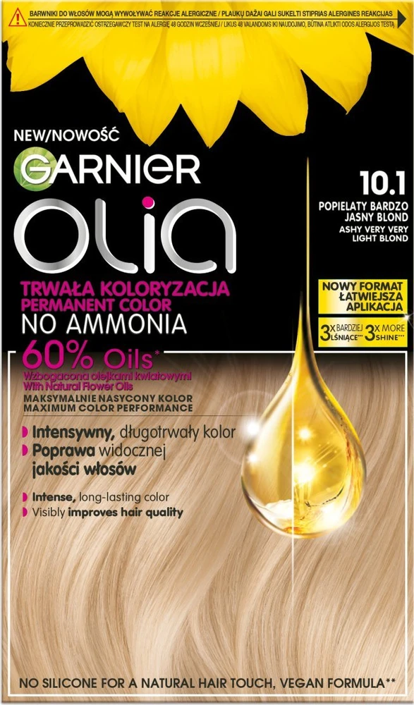 Garnier Olia 10.1 pelenų atspalvio plaukų dažai