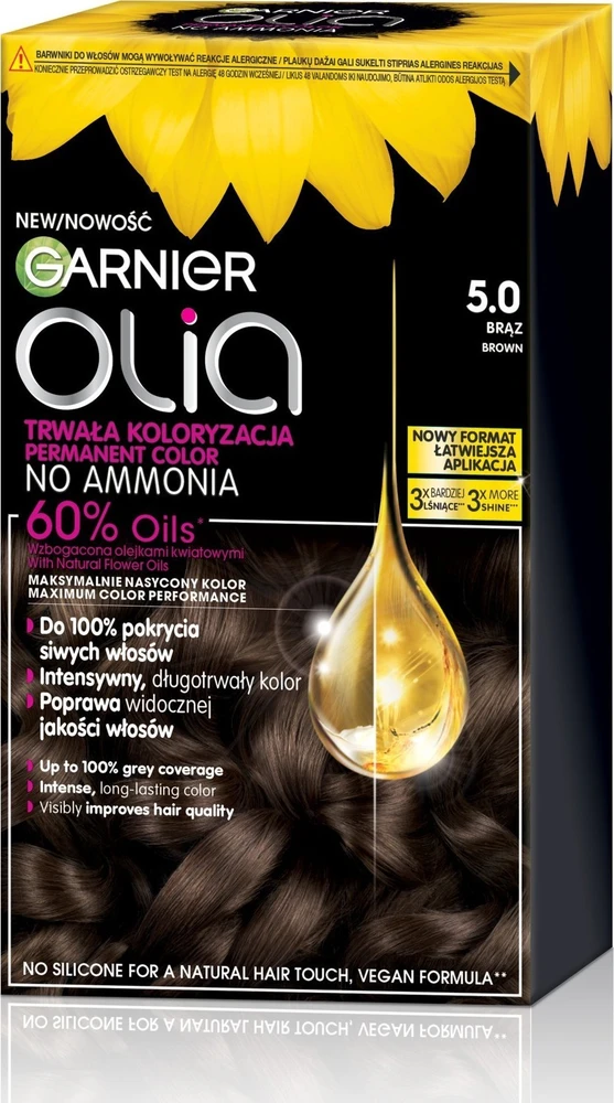 Garnier Olia nuolatinė spalva 5.0 ruda