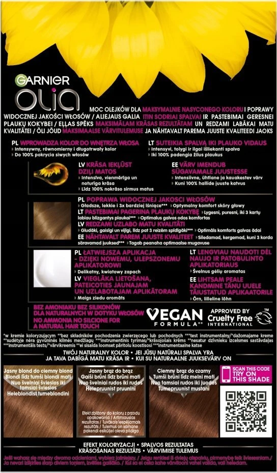 Garnier Olia 6.35 informacinė pakuotės detalė