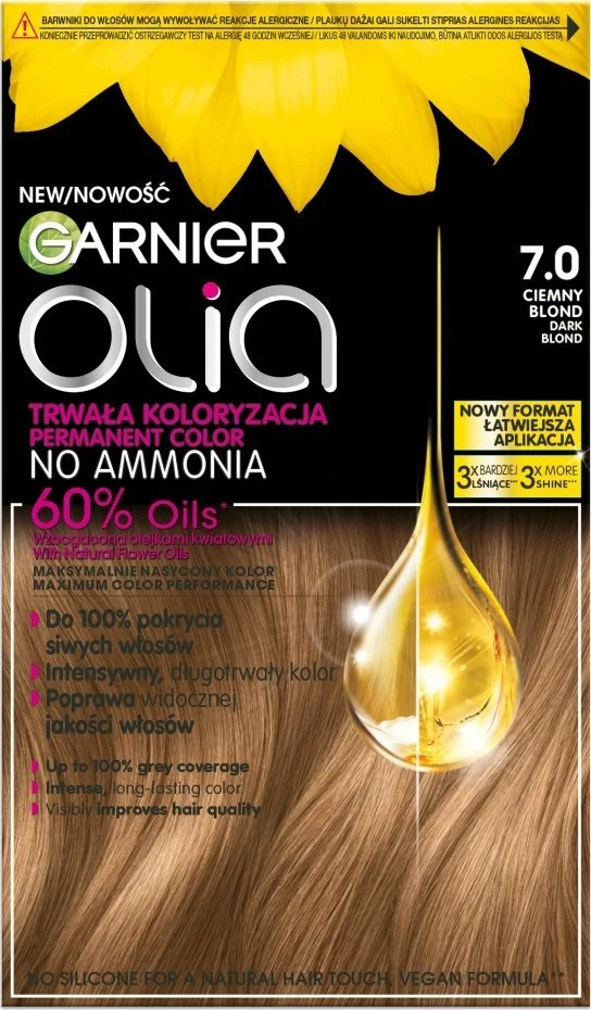 Garnier Olia nuolatinė spalva 7.0 tamsiai blondinė