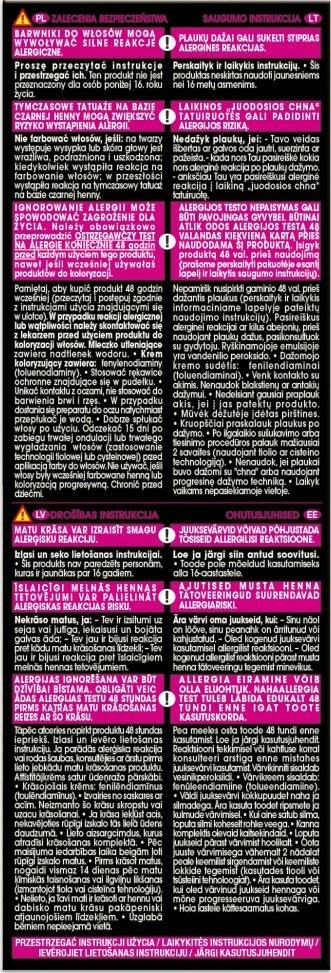 Garnier Olia tamsiai blondinė informacinis saugumo tekstas