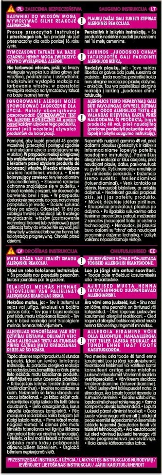 Garnier Olia saugumo instrukcijos lietuvių kalba