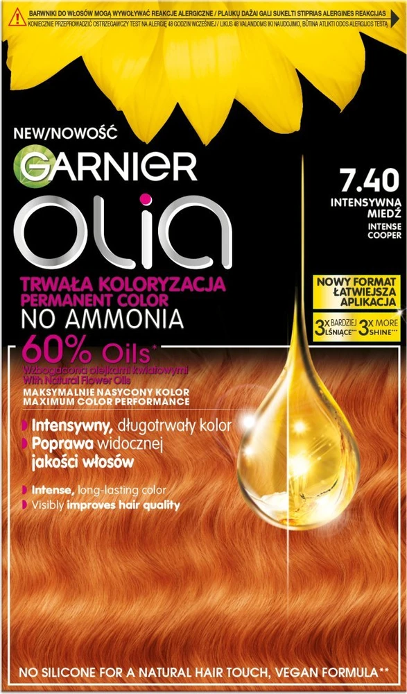 Garnier Olia 7.40 vario spalvos dažų pakuotė