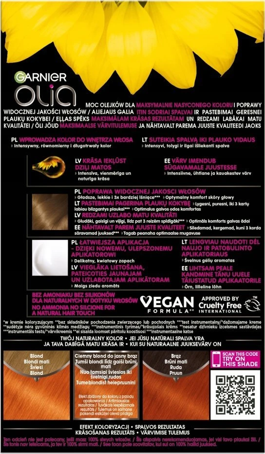 Garnier Olia ilgalaikiai dažai 7.40 Intensyvi vario spalva