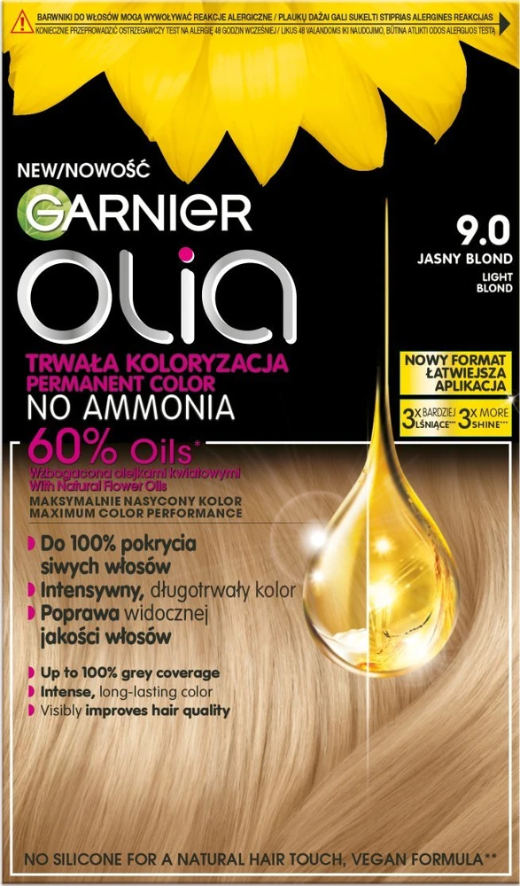 Garnier Olia 9.0 šviesūs plaukų dažai su aliejais