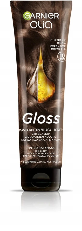 Garnier Olia Gloss Cool Brown tonuojančios kaukės pakuotė