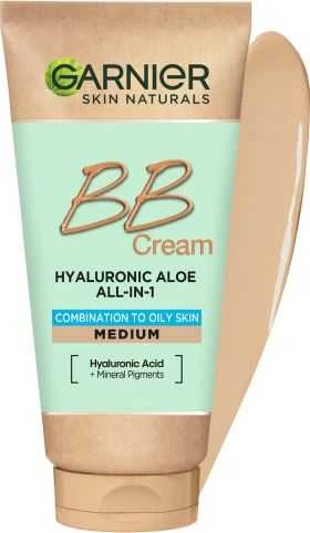 Garnier Hyaluronic Aloe All-In-1 BB kreminis mišriai ir riebiai odai, 50 ml
