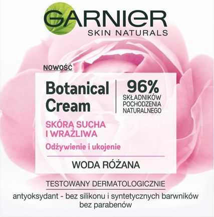 GARNIER Skin Naturals drėkinamasis veido kremas su rožių vandeniu Botanical Rose 50ml