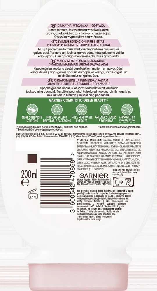 Garnier Botanic Therapy avižų delikatesas, 200 ml