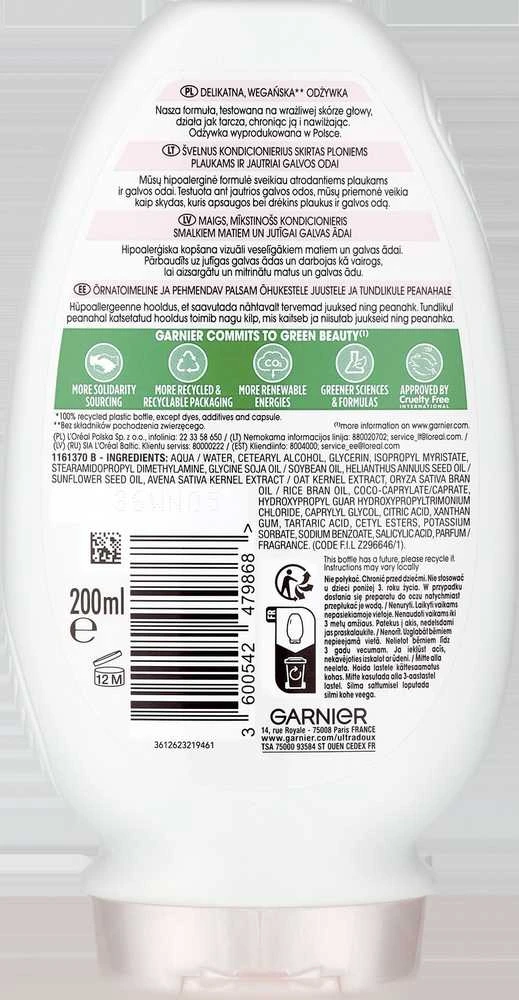 Garnier Botanic Therapy avižų delikatesas, 200 ml