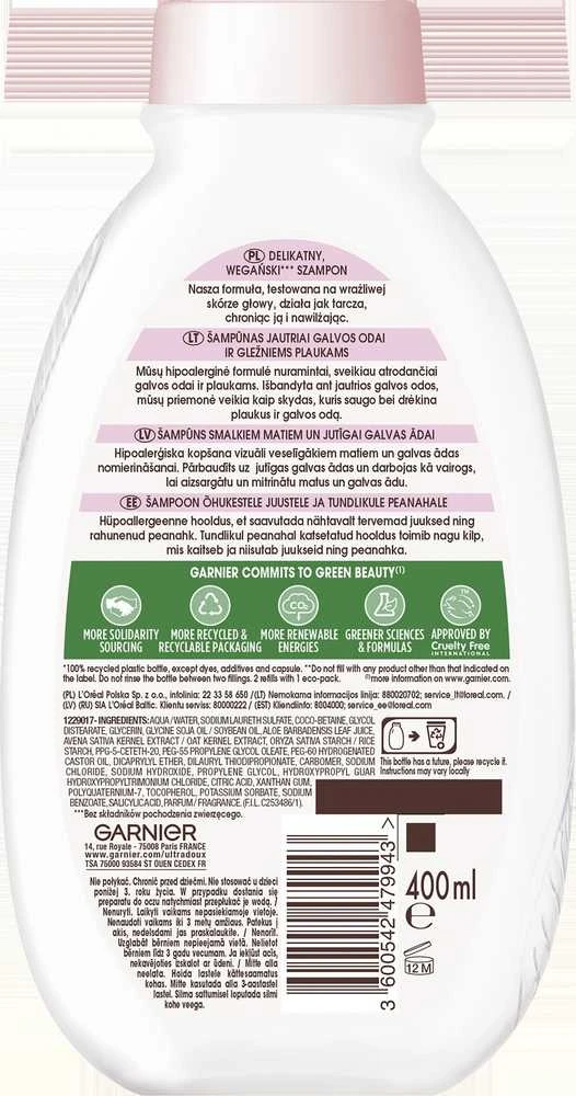 Garnier Botanic Therapy avižų delikatesas, 400 ml