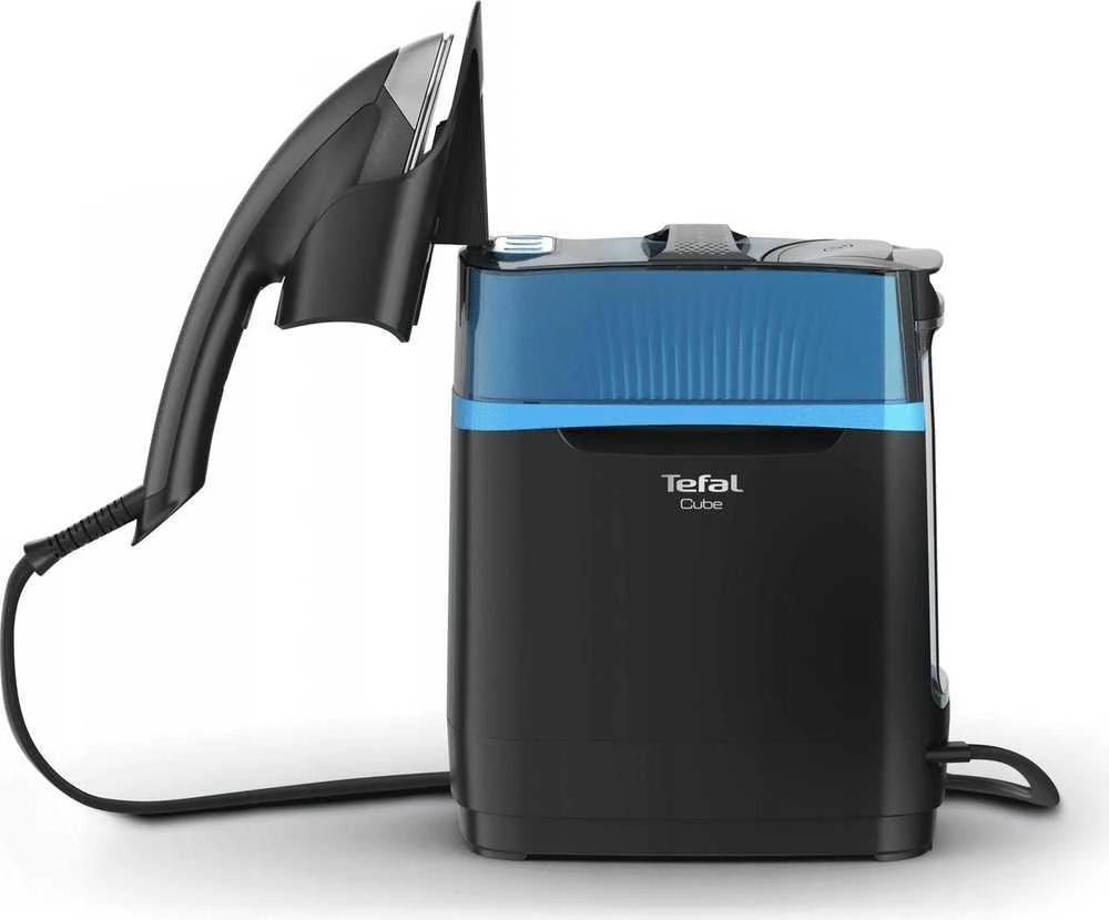 TEFAL Ironing System UT2020E0 Cube 2170 W, Vanduo tank capacity 1100 ml, Continuous steam 90 g/min, Juodas/Mėlyna