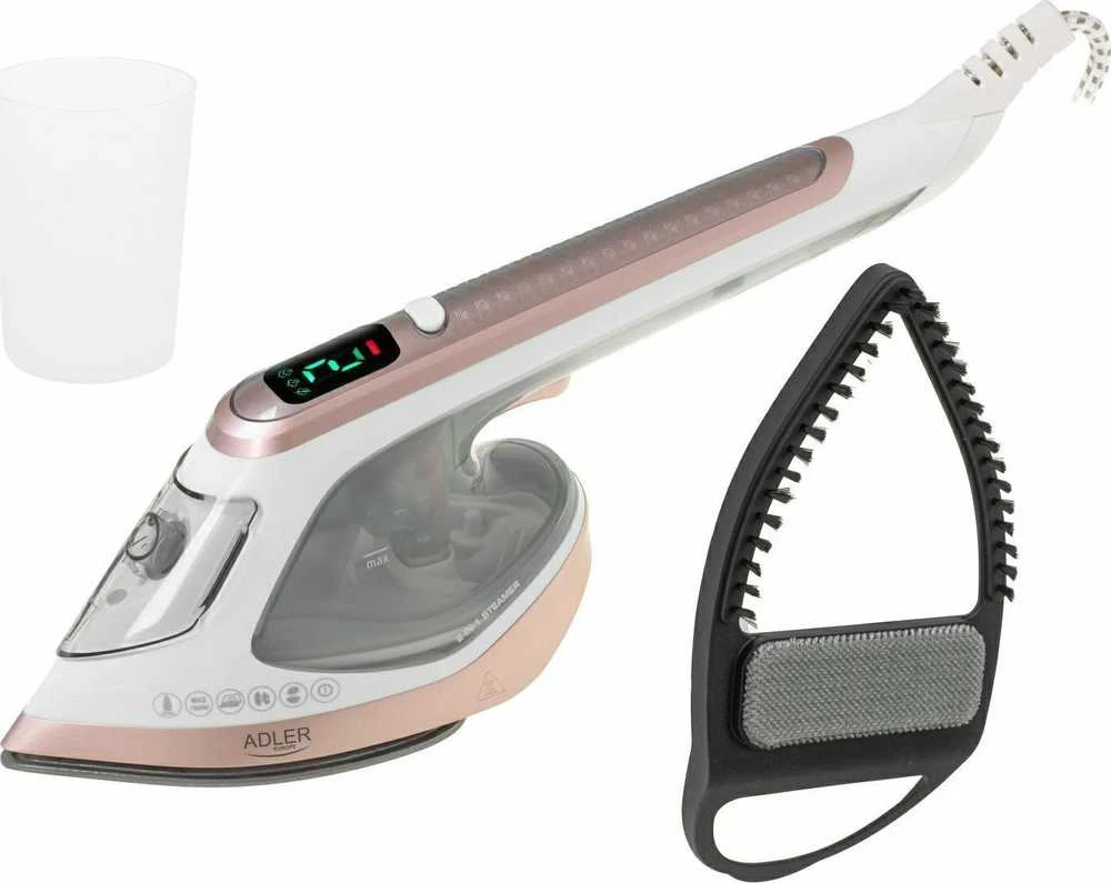 Adler 2in1 drabužių garintuvas ir lygintuvas | AD 5044 | Rankinis | 1400 W | 0,18 l | 25 g/min | Baltas/Auksinis
