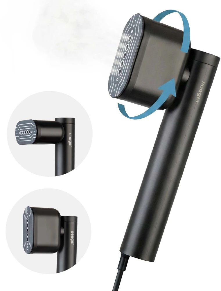 Garo valytuvas drabužiams Seeger Garment Steamer 1200W SGR3001BK Juodas