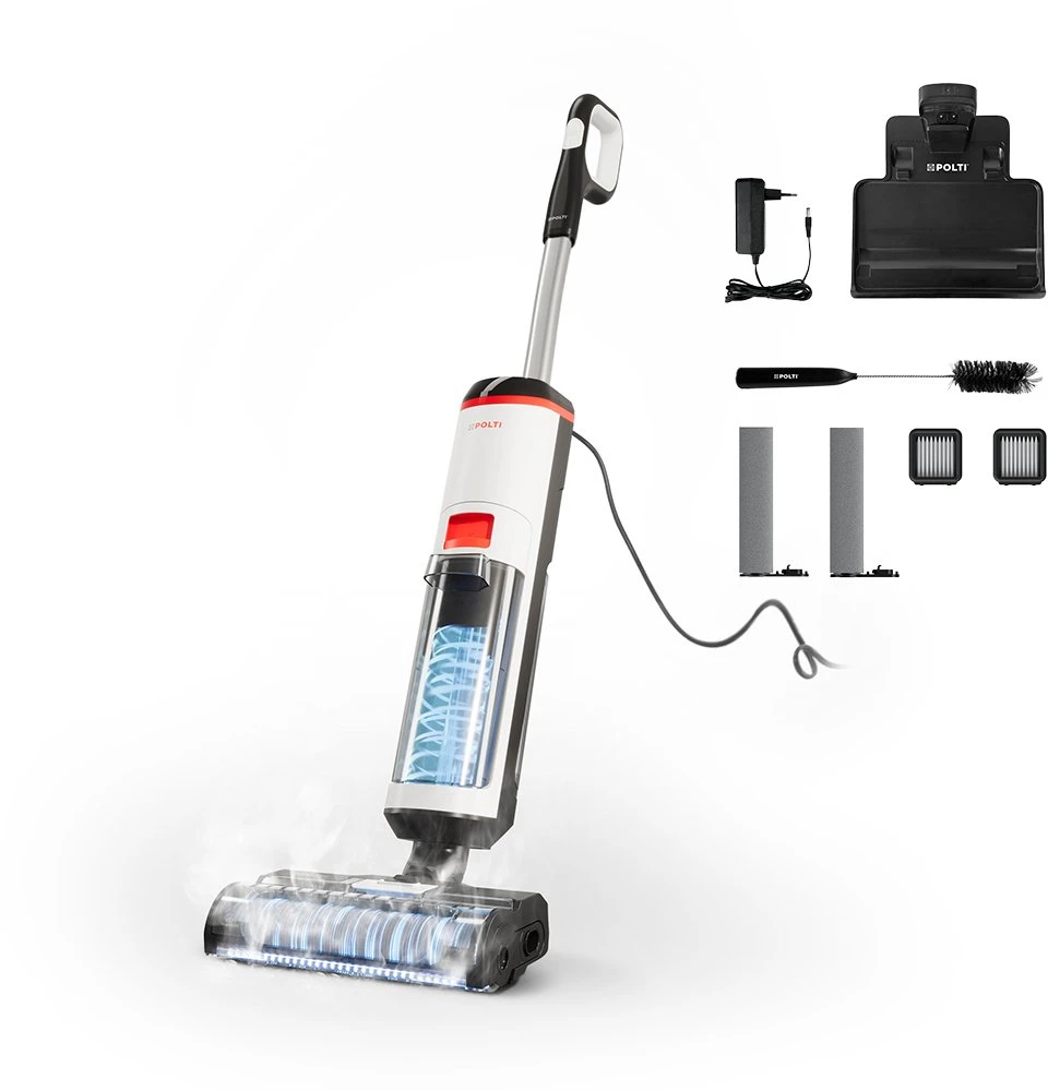 Polti Corded Garinis valytuvas | RollySteam WD10 | Power 750 W | Vanduo tank capacity 0.6 L | Baltas/Juodas