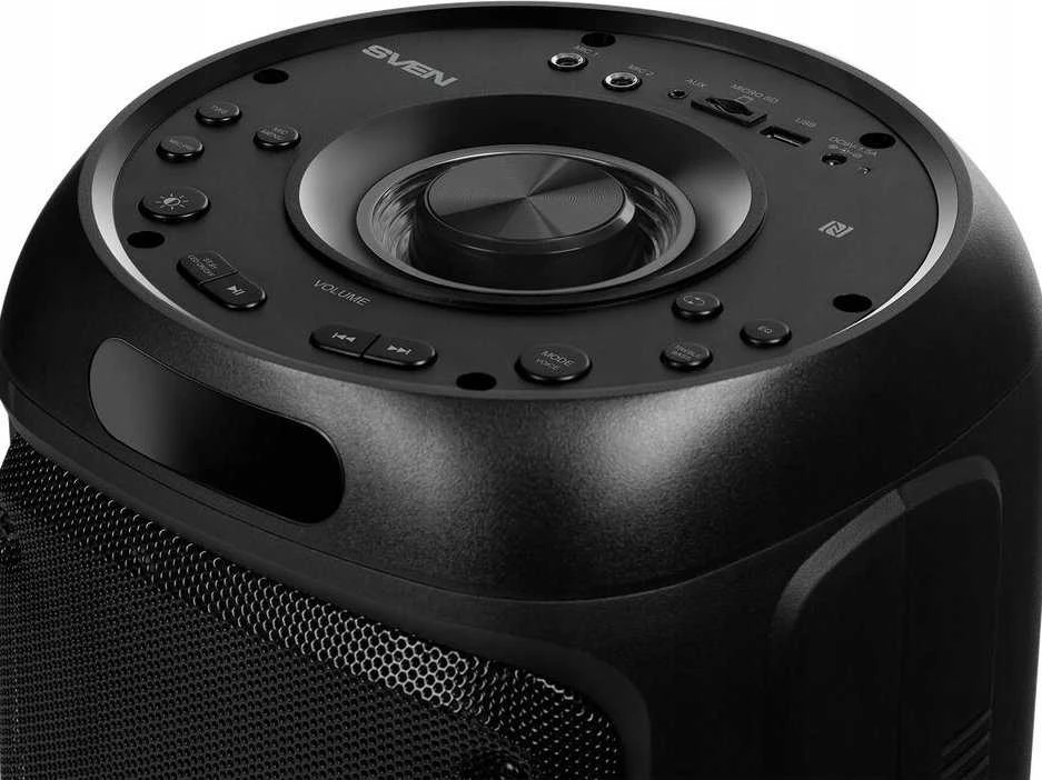 Garsiakalbis SVEN PS-770, juodas (100W, TWS, Bluetooth, FM, USB, Micro SD, LED ekranas, 4400mA*h)