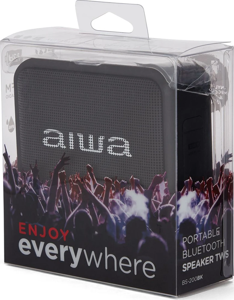 Aiwa BS-200BK nešiojama kolonėlė, Juodos spalvos