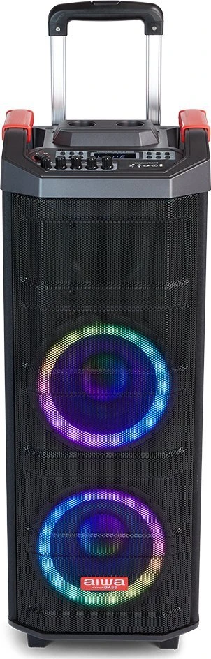 AIWA KBTUS-608 MKII 600W (80W RMS) nešiojama garso sistema su karaoke, šviesos efektais