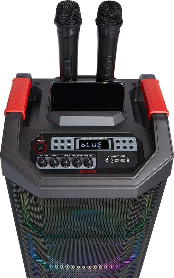 Aiwa Nešiojama garso sistema 700W (90W RMS) su karaoke, šviesos efektais