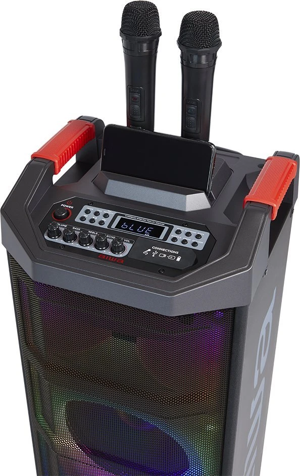 Aiwa Nešiojama garso sistema 700W (90W RMS) su karaoke, šviesos efektais