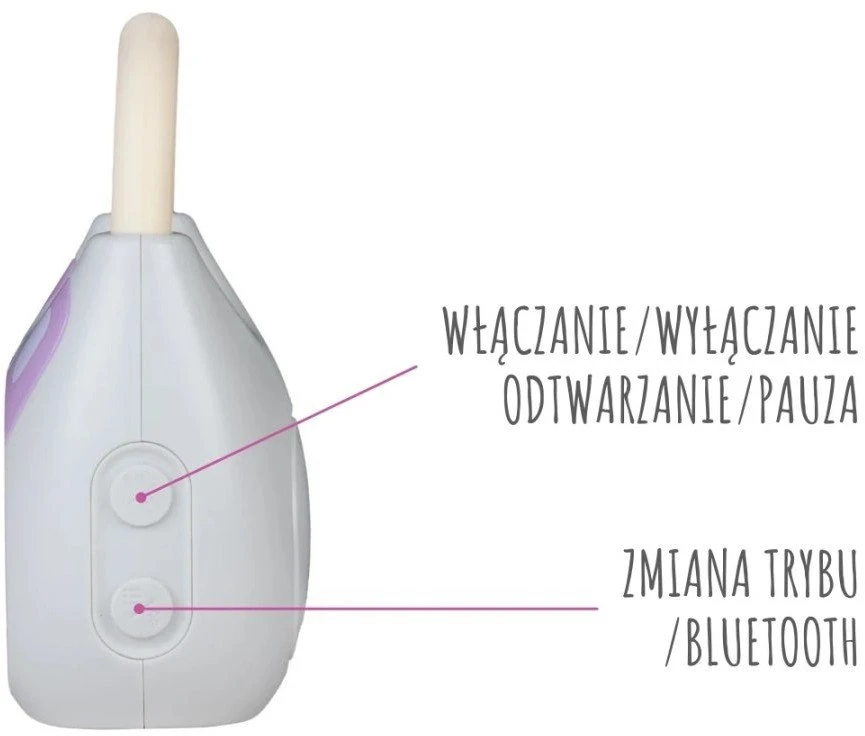 Alilo Pocket Bunny K1 - MP3 grotuvas su Bluetooth - violetinė