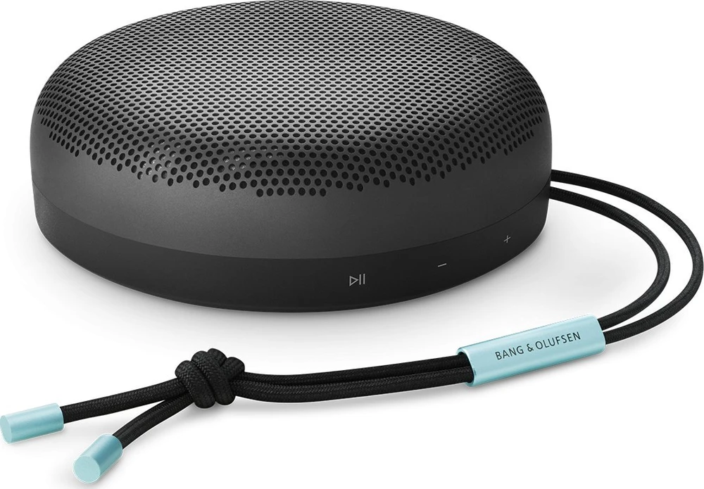 Bang & Olufsen Beosound A1 2nd Gen Nešiojama belaidė Bluetooth kolonėlė su balso asistentu, Juodos antracito/mėlynos spalvos