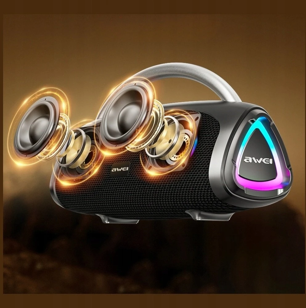 Garsiakalbis belaidis AWEI KA39 100W Bluetooth 5.3 nešiojama zewnętrzny juoda