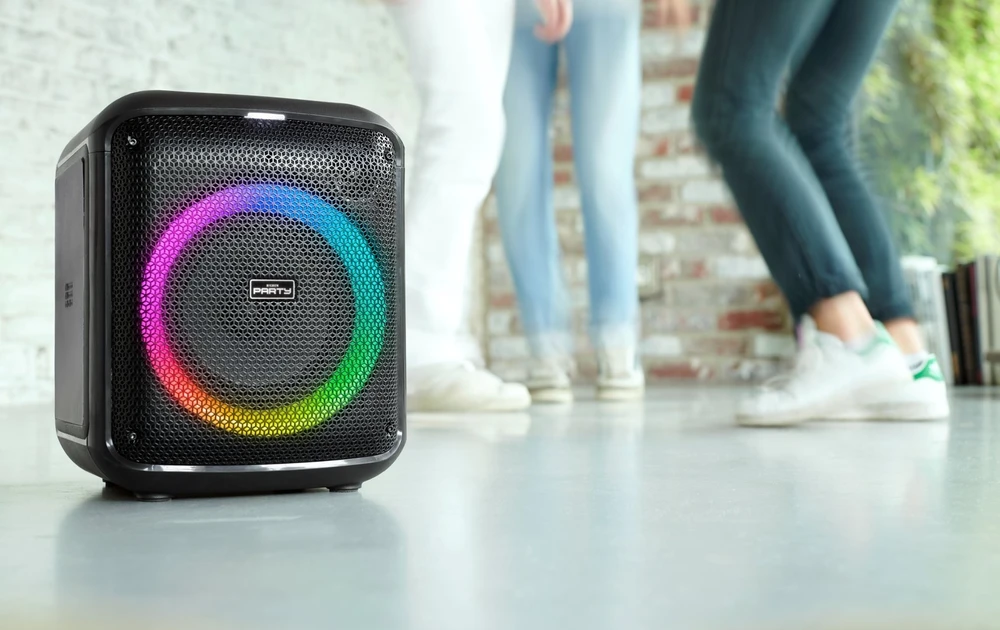 Big Ben Bigben Party Luminous Garsiakalbis BT 200w Usb Sd Aux Mikrofonas Nuotolinio valdymo pultas Juodas
