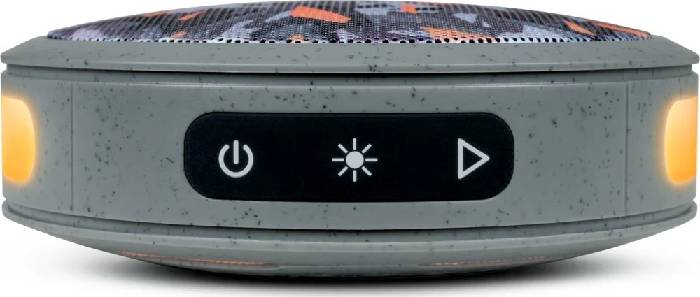 Bluetooth garsiakalbis - Bigben Party Luminous 15w TWS pilkas ir oranžinis.