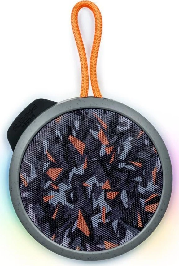 Bluetooth garsiakalbis - Bigben Party Luminous 15w TWS pilkas ir oranžinis.