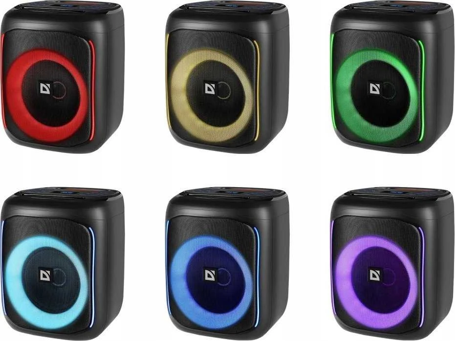 Kompiuterio kolonėlės Defender głośnik BOOMER 50, Li-Ion, 1.1, 50W, juoda, garsumo valdymas, pašvietimas LED, BT 5.0, TWS, 90Hz-20KHz